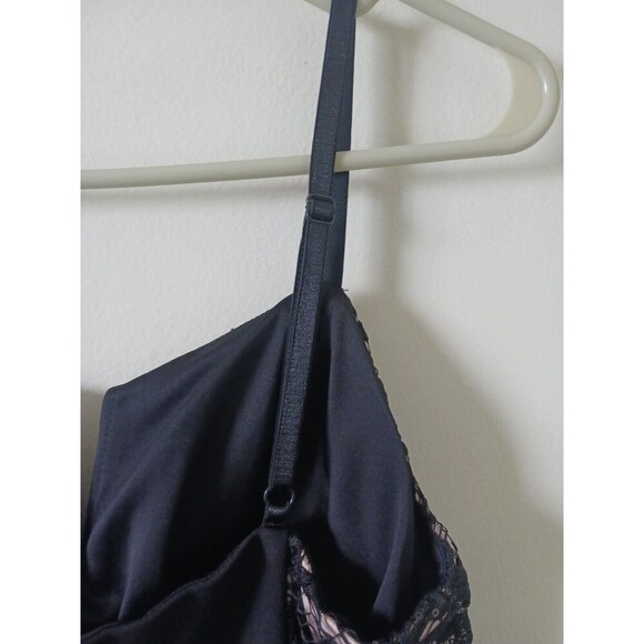 BCX Juniors Mini Bodycon Lace Dress Adjustable Straps Black Size11 - Picture 8 of 8